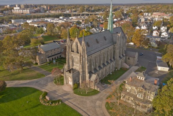 st marys church 2 drone photo 600x403 Our Work Partners For Architecture